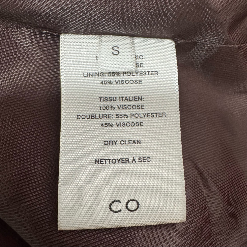 CO Faille Blazer Brown Size Small classic Neutral Designer $995 - Picture 8 of 10